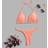 Shein Summer Beach Solid Triangle Halter Bikini Set