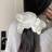 Shein 1pc White Faux Silk Super Large Fluffy Soft Smooth Texture Hair Scrunchie