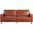 Beliani Modern Minimalist Brown Sofa 204cm 3 Seater