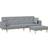 vidaXL 3216240 Light Grey Soffa 220cm 2st 2-sits