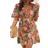 Shein VCAY Tropical Print Butterfly Sleeve Dress