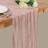 Shein 1pc Crinkled Table Runner, Coarse Runner, Gauze Tablecloth, Bohemian Country Style Wedding Reception Bride Shower Holiday Party Decoration Dug Pink (300x89.9cm)