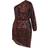 City Chic Sequin Stripe Dress Plus Size - Ruby