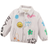 Shein Young Girl Winter Warm Thicken Padded Coat With Floral Letter Printed Detachable Cuffs & Hem, Fleece Lining