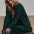 Shein Slit Hem Longline Blouse & Wide Leg Trousers Set