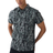 boohooMAN Men's Short Sleeve Structured Jacquard Shirt - Charcoal