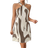 Shein Privé Women's Elegant Vacation Casual Backto School Pleated Halter Mini Dress, Summer Beach Women Cocktail Dress Short Outfits