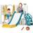 Aiyaplay 6-in-1 Toddler Climber and Set w/ Basketball Hoop, Telescope Yellow
