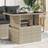 vidaXL Garden Table with Glass Top 100x55x73 cm
