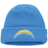 New Era Los Angeles Chargers Powder Blue Prime Cuffed Knit Hat Youth