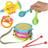 Pricenet Musical Instruments for Children Drum Rattles Set