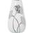 Alexandra House Living Ceramic White/Silver Vas 25cm