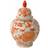 WERNS Lidded white/orange Vas 33cm