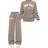 Shein pcsSet Tween Girls Oversized Casual Letter Print Long Sleeve Crew Neck Sweatshirt And Sweatpants Set