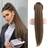 Shein Ponytail Extensions Drawstring Long Straight Fake Clip In Hairpiece Light Brown