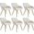 tectake Dining Marilyn Beige/Gold Køkkenstol 82cm 6stk