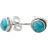 Shein 1pair Round Turquoise Stud Earrings Vintage Wedding Engagement Party Gift For Women/girls