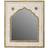 Alexandra House Living Mango Wood Golden/White Wall Mirror 40x51cm