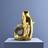 WERNS XXL Sculpture Fish Blubb Shiny Gold Vas 44cm