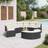 vidaXL Loungegrupp För Trädgården 3 Delar Svart Konstrotting Loungeset