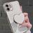 Shein Electroplated Heart Phone Stand Casse for iPhone/Samsung