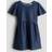 H&M Girls Blue Denim-look jersey dress 1½-2Y