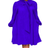 Shein Slayr Elegant & Commuting & Party Bodycon A-Line Blue Dress With Tied Collar And Full-Length Sleeves For Plus-Size Women Knee-Length