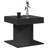 vidaXL Chipboard with LED Black Soffbord 50x50cm