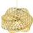 Happy Homewares Triple Ring Yellow Pendant Lamp 30cm