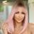 Shein Pink Gradient Bob Hair Wig For Women Inch MediumLength Hair Straight Hair With Bangs Synthetic Fiber Wig