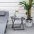 OutSunny Garden Small Folding Square Rattan Coffee - Grey Outdoor Side Table