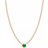 Bloomingdale's Station Tennis Necklace - Gold/Diamonds/Emerald