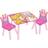 URBN Living Kids Wooden Table & 2 Chairs Themed Set