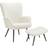 tectake Ergonomic Boucle With Foot Stool Armchair