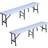 Neo Set Of Two Indoor Outdoor Plastic Folding - White Garden Bench