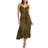 Bella Dahl V Neck Midi Dress - Green