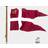 Adela Royal Yacht Flag with Flagpole 100x52cm