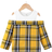 Shein Young Girl Plaid Patchwork Open Shoulder Long Sleeve Loose Casual Blouse