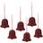 Broste Copenhagen Chime Bell Pompeian Red Christmas Tree Ornament 5cm 6pcs