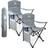 Voyager Folding Camping Chair 2-Pack, Lightweight With Pocket And Drinks Holder Dark Grey One Size