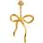 Stine A Dangling Flow Bow Earring - Gold/Transparent