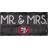 Fan Creations San Francisco 49ers 6'' x 12'' Mr. & Mrs. Sign