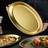 Shein Stainless Steel EggShaped Gold Oval Flat Bottom Steamer Tray Serving Tray