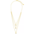 Sterling Forever Gia Layered Necklace - Gold/Transparent