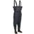 vidaXL Black 44 Chest Waders with Boots and Belt
