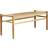 FDB Møbler J83B Matt Lacquered Oak / Natural Wicker Sittbänk 100x41cm