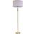 ValueLights Marissa Grey Shade Gold Ball LED 145 x x Floor Lamp 45cm