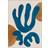 Daells Bolighus Modern Plant No.3 Blue/Beige/Brown Plakat 50x70cm