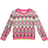 White Stuff Kid's Checkerboard Jumper - Pink/Multi