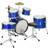 Aiyaplay AIYAPLAY Eleven-Piece Junior Drum Kit Set with Stool and Drumsticks Blue, Blue